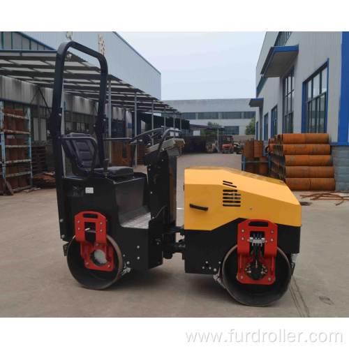 25hp water-cooled engine mini ride-on double drum road roller vibratory FYL-900